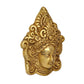 Brass Maa Durga Face Idol Wall Hanging Good Luck for Temple Home and Office Dust Brown Height 4 Inches