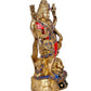 Brass Shiva and Parvati (Ardhanarishvara) - Brass Statue Idol Murti (Height : 13" inch)