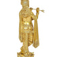 Brass Lord Krishna Idol Figurine Sculpture Playing Flute Statue Decorative Showpiece, (Height 17 Inch)