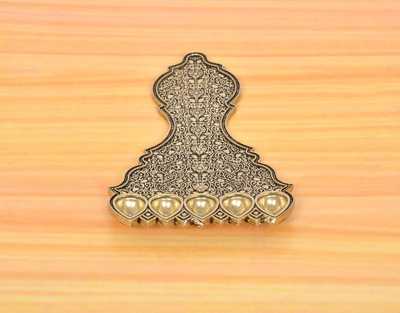 Bronze Panchmukhi Aarti | Pancharati | (Length 5 Inch)