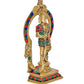 Brass Standing Lord Kartikeya Murugan Murti Decorative Showpiece Brass Idol Height 10 Inch