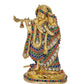 Brass Radha Krishna Murti Statue Idol Brass Statue for Home Decor, (Height .8.5 Inch)