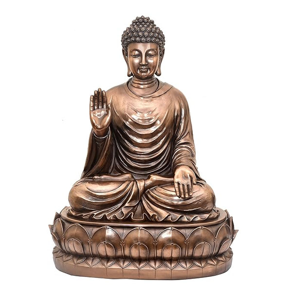 Buddha Resin Idols for Home for Large Living Room Office Desk Table Outdoor Bronze Statue (Height: 35")