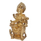 Brass Maa Saraswati Statue - Handcrafted Hindu Goddess Saraswati Idol for Home Decor and Pooja (Height 25 Inch)