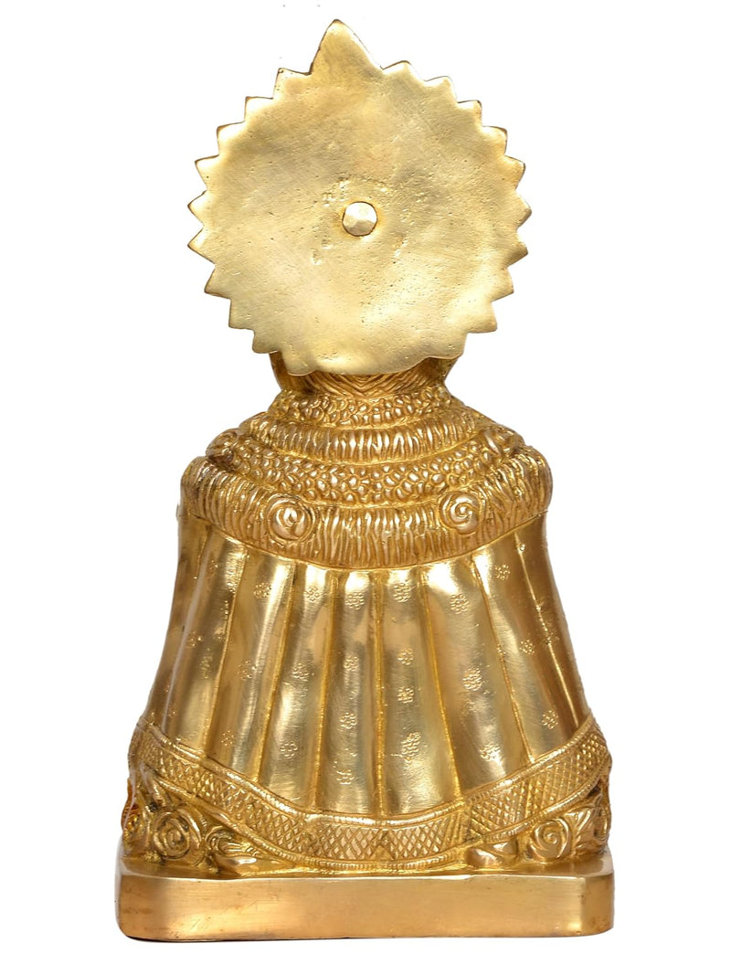 Brass Baba Khatu Shyam ji Idol Statue Showpiece for Home Decor and Pooja Decoration (Height:11.5 Inch)