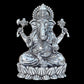 Bronze Lord Ganesha Sitting On Lotus Ganpati Idol Vinayak Religious Statue for Home Decor Mandir Pooja Decorative Showpiece, (Height 4 Inch)