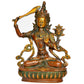 Brass Tara Devi Statue - for Worship, Meditation Spaces, Home Decor, or as a Thoughtful Spiritual Gift. (Height 9 Inch)