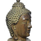 Brass Buddha Head Statue for Table Decor Living Room Home Decor and Office (Height: 29 Inch)