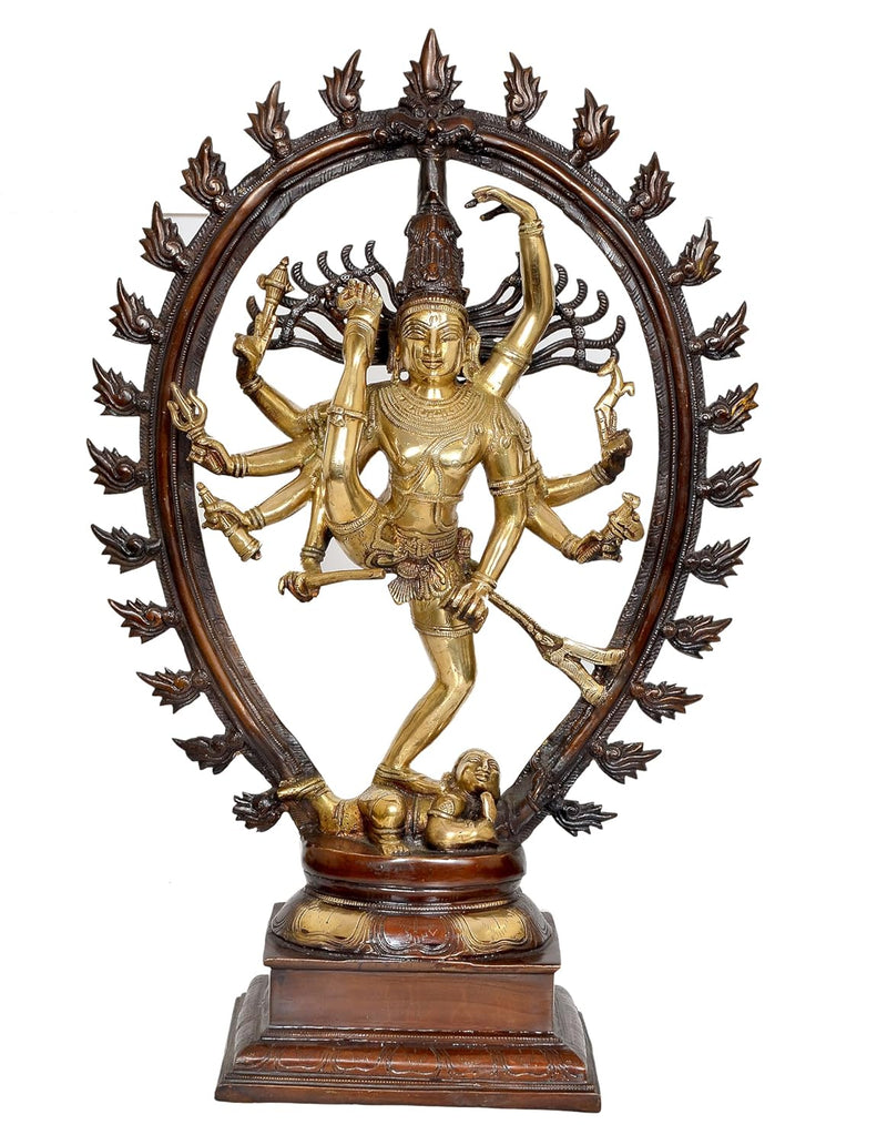 Brass Natraj Dancing with one leg up Showpiece (Height: 25 inch)