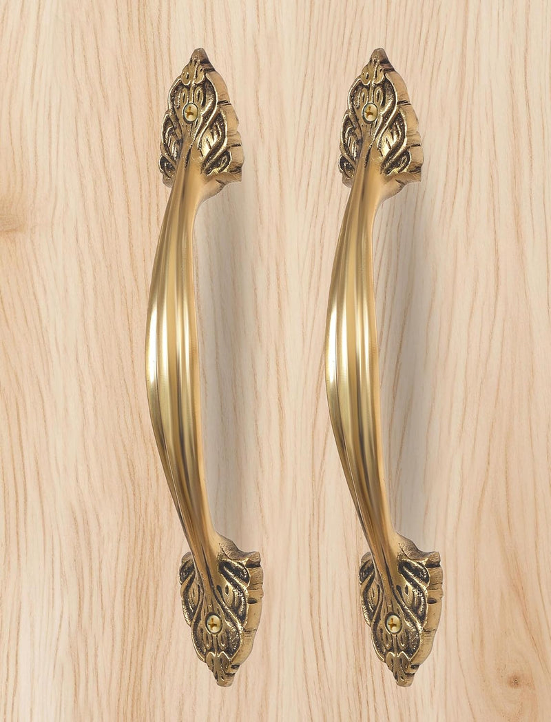 Brass Main Door Pull Handle Pair (Pack of 2) (Height : 10 inch)