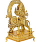 Brass Durga Statue Idol On Base with Frame for Temple Home Decor | Height : 27 Inches