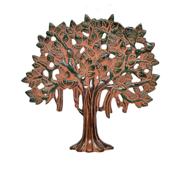 Brass Kalpavriksha Tree Table Standing for Home Decor and Ofice Teble Decor Figurine (Height: 7 inch) Study Setting