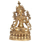 Brass Tara Devi Statue - Handcrafted Hindu Goddess Idol for Home Decor and Pooja Mandir (Height 14 Inch)