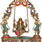 Brass Lord Ganesha Idol On a Swing Height 18 inches