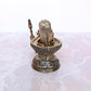 Brass Shiva Ling Murti Shivling with Nandi Maharaj Figurine Bronze Sculpture Deity Lord Shiva Statue Hindu Puja Vastu Gifts Home Decor Height: 2.5 inch