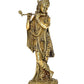 Brass Lord Krishna Idol Figurine Sculpture Playing Flute Statue Decorative Showpiece, (Height 6 Inch)