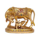 Resin Cow with Calf for Pooja Mandir Home Decor (Height 5 Inch)