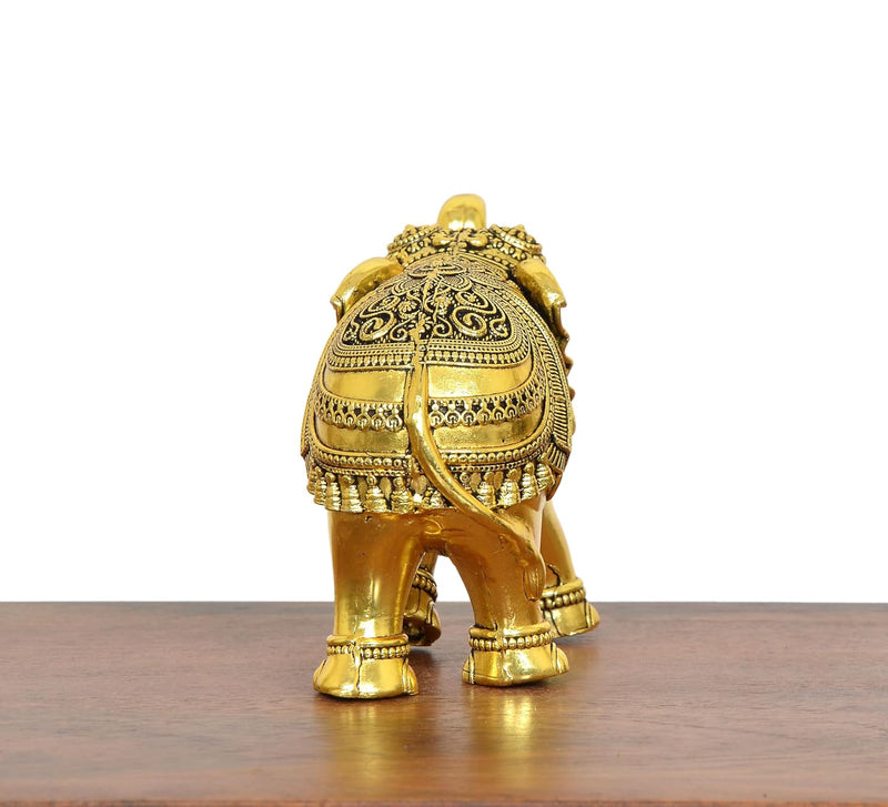 Bronze Elephant Figurine Best gifts (Golden)