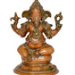 Brass Ganesh Statue Lord Ganesha Idol for Home Decor and Pooja Hindu God Ganapati Figurine (Height 10 Inch)