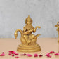 Brass Maa Goddess Saraswati Seated on Hans Idol (Height 5 Inch)