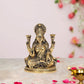 Brass Lakshmi Laxmi Statue Idol Murti for Home Temple Office Mandir, (Height: 5.5 Inch)