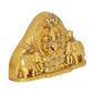 Brass Lakshmi Idol Laxmi Goddess Lakshmi Sitting Statue for The Puja Temple at Home in Brass (Height: 4.5 Inch)