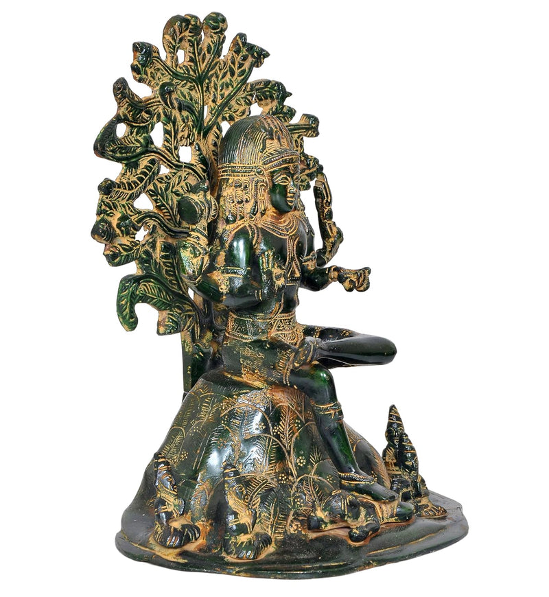 Brass Dakshinamurti Shiva Statue for Home Decor Temple Office Mandir, Height: 12 Inch