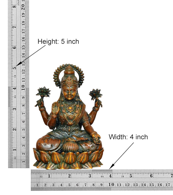 Superfine Brass Lakshmi Idol (Height: 5 Inch) Entryway Setting