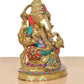Brass Lord Ganesha Idol (Height 11 Inch)