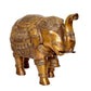 Brass Elephant Figurine - Decorative Statue for Home Decor, Feng Shui, and Good Luck (Height 16 Inch)