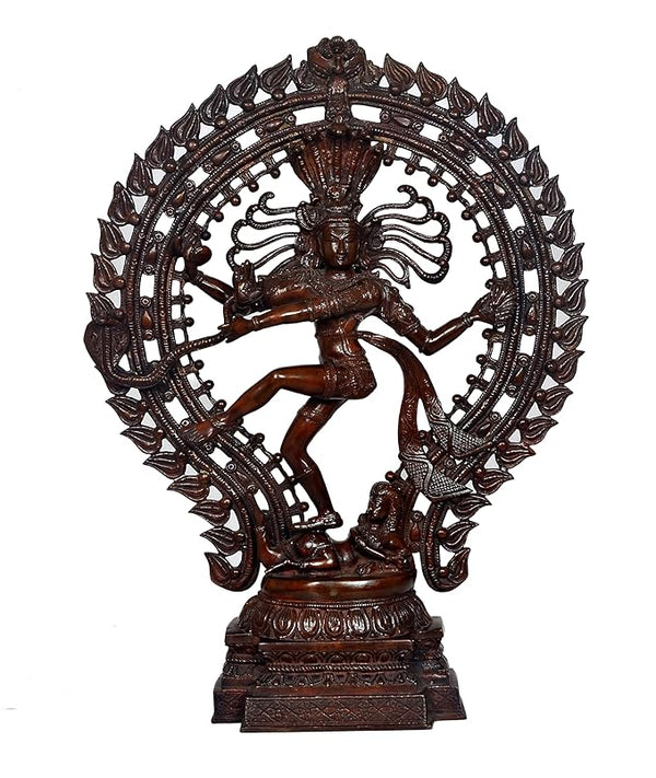 Brass Nataraja Statue for Home Decor Temple | Multicolor | Height : 22.5 Inches