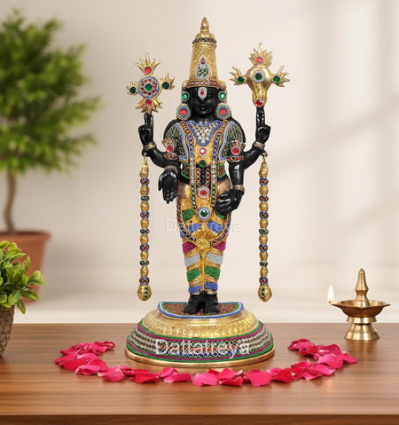 Brass Lord Tirupati Bala Ji Idol (Height: 22.5 Inch)