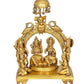 Brass Ram Darbar Murti with Chtra On Top with Sun Peacock and Singhashan for Home Décor Bhagwan Ram Darbar with Sita Laxman Hanuman Idol Statue for Mandir Temple