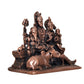 Copper Shiv Parivar Shiva Family Idol Family for Home Decor Mandir Pooja Showpiece (Height 2.5 Inch)