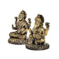 Brass Sitting Lakshmi Ganesh Idol Statue Murti for Diwali Pooja, Height : 3 inch