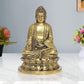 Brass Dhyan Mudra Buddha Statue - Handcrafted Spiritual Decor for Home Decor and Office Decor - Meditating Buddha Idol (Height 8 Inch)