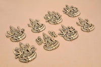 Brass Ashtalakshmi wall hanging set of 8, multiple small goddess figures
