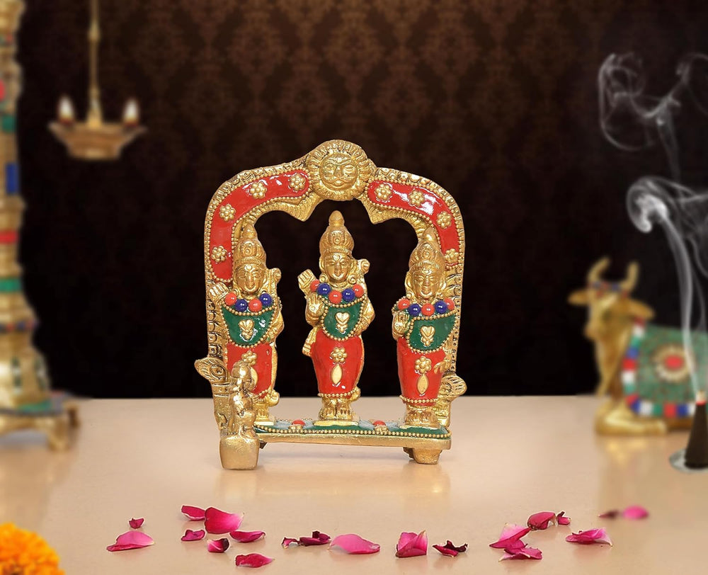Brass Ram Darbar Idol (Height : 5 Inch)
