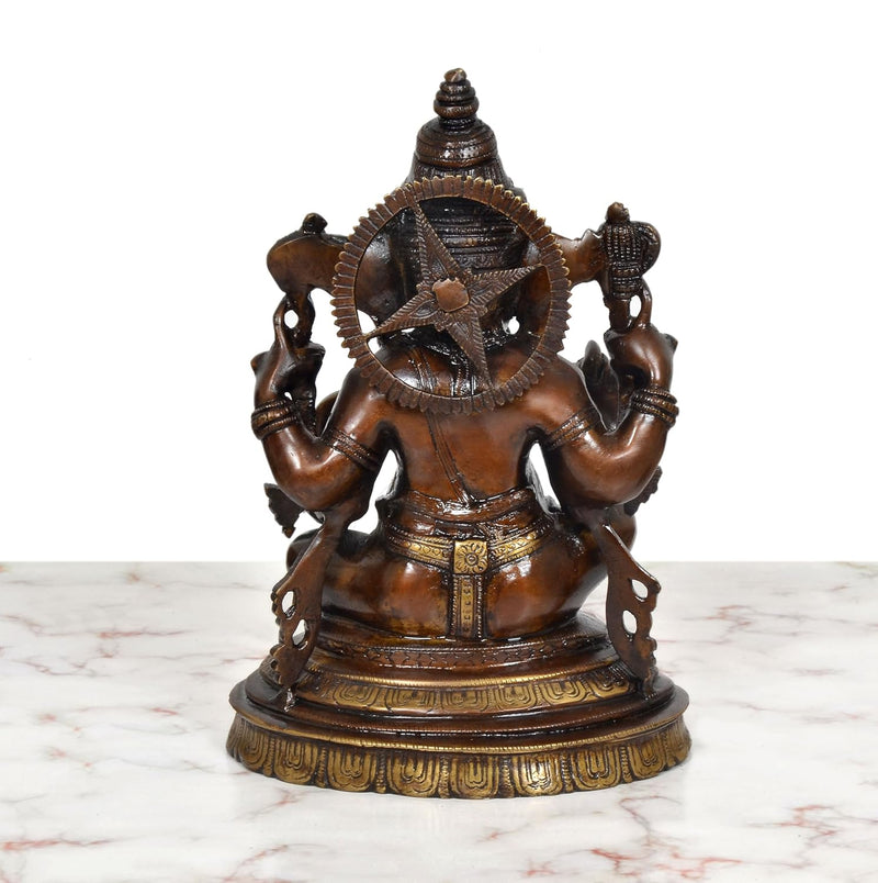 Brass Lord Ganpati Bappa Murti (Height: 11 Inch)