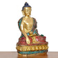 Brass Buddha Dhyan Mudra Statue Handcrafted Spiritual Decor for Home and Office Decor Meditating Buddha Idol (Height 8 Inch)