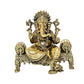 Brass Ganesha Brass Statue Idol for Home Decor Mandir | Height : 4 inch