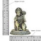 Bronze Hanuman JI Sitting Statue Idol Sculpture Statue Home Decor (Height: 4.5 Inch)