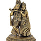 Fine Brass Radha Krishna Idol Standing Pose Brass Idol Multicolor Statue, Height :5 Inch