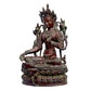 Brass Green Tara Devi Statue for Home Decor Height 15 Inch