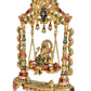 AONA Brass Ganesha Swing Statue Idol with Bells for Home Decor | Height : 27 Inches | Weight : 17 KG (Golden)