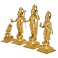 Ram Darbar with Sita Lakshman Hanuman Brass Statue in Golden Finish Home Puja Bhagwan Idol Murti for Mandir Temple, Height 20 inches