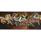 Metal Seven Running Horses Wall Decor Wall Sculpture Metal Frame With LED Light Multicolour Height 14 Inches