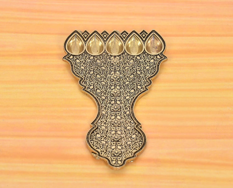 Bronze Panchmukhi Aarti | Pancharati | (Length 5 Inch)