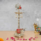 Metal Silver Peacock Oil Lamp Diya Stand (Height: 19 Inch)