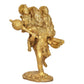 Brass Hanuman Carries Ram ji and Lakshman on His Shoulders Handcrafted Spiritual Decor for Home and Office Decor (Height 8 Inch)